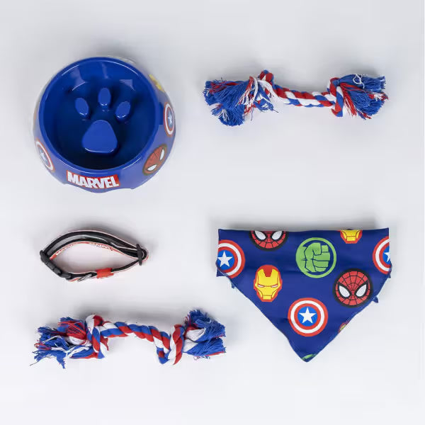Disney & Warner Bros - Conjunto de Boas-Vindas para Cães - Capitão América - Dog accessory pack