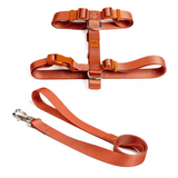 TOH Conjunto de Peitoral em H e Trela Coral - Conjunto de arnés y correa para perro