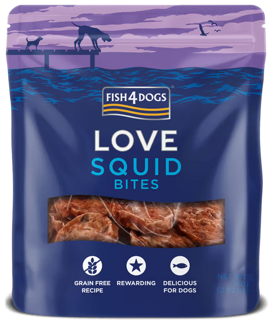Fish4Pets Love Squid Bites Squid for Dogs - Dog snack