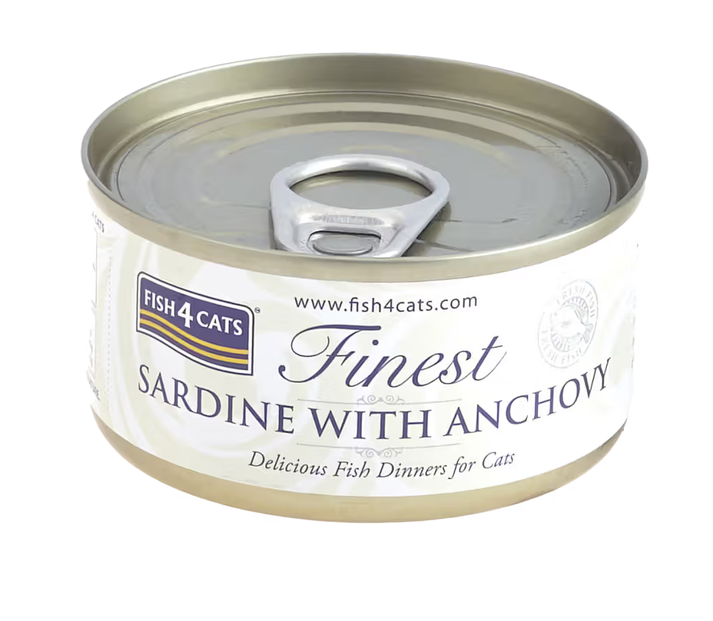 Fish4Pets Finest Gato Sardina y Boquerón - Comida húmeda para gatos
