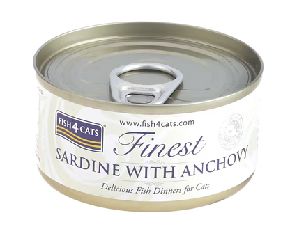 Fish4Pets Finest Gato Sardina y Boquerón - Comida húmeda para gatos