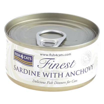 Fish4Pets Finest Gato Sardina y Boquerón - Comida húmeda para gatos