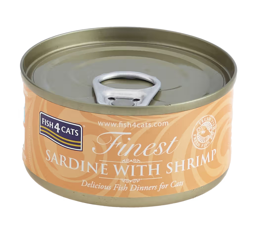 Fish4Pets Finest Gato Sardinha e Camarão - Ração húmida para gato