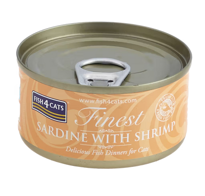 Fish4Pets Finest Gato Sardinha e Camarão - Ração húmida para gato