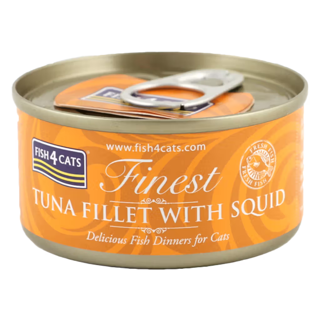 Fish4Pets Finest Gato Atún y Calamar - Comida húmeda para gato