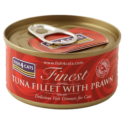 Fish4Pets Finest Gato Atún y Camarón - Comida húmeda para gatos