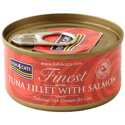Fish4Pets Finest Gato Atún y Salmón - Comida húmeda para gato