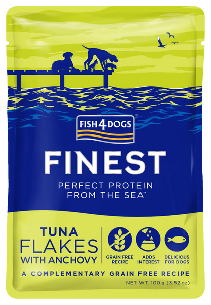 Fish4Pets Finest Perro Grain-Free Atún y Anchoas - Comida húmeda para perro