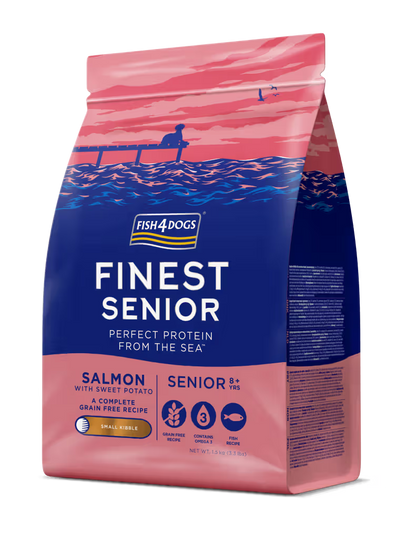 Fish4Pets Finest Cão Sénior Grain-Free Salmão e Batata-Doce - Ração seca para cão