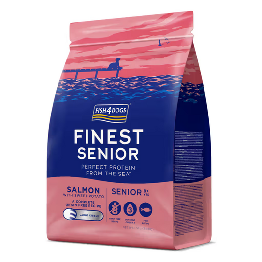 Fish4Pets Finest Cão Sénior Grain-Free Salmão e Batata-Doce - Ração seca para cão