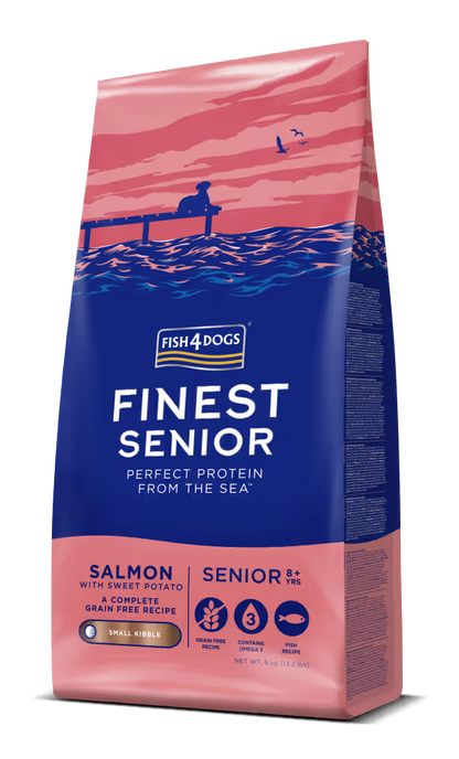 Fish4Pets Finest Cão Sénior Grain-Free Salmão e Batata-Doce - Ração seca para cão
