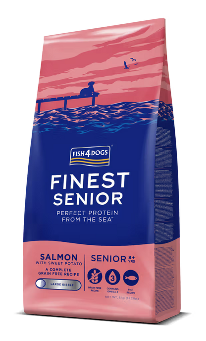 Fish4Pets Finest Cão Sénior Grain-Free Salmão e Batata-Doce - Ração seca para cão