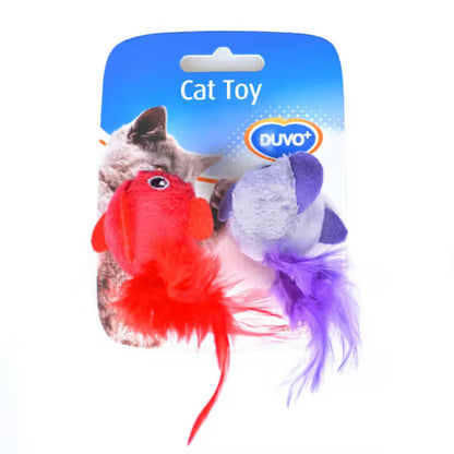Duvo Plus Brinquedo pássaro com pena - Brinquedo para gato