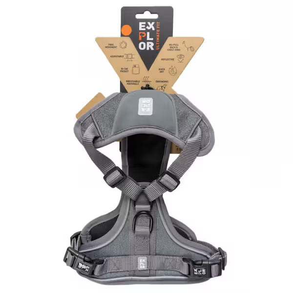 Duvo Plus Peitoral Explor Ultimate Fit Anti-Puxão - Reflective and anti-pull harness for dogs