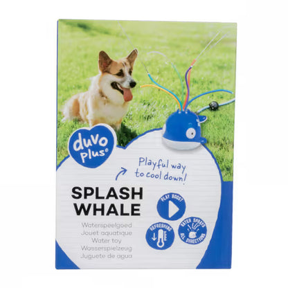 Duvo Plus Repuxo baleia Splash - Brinquedo aquático para cão