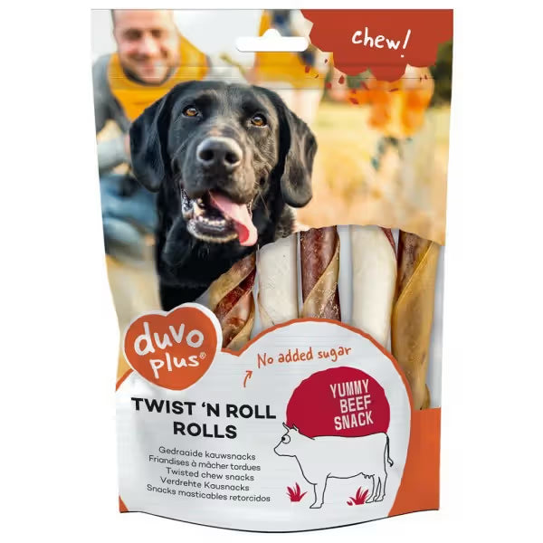 Duvo Plus Chew! Twist'n Roll Dog Beef - Dog snack