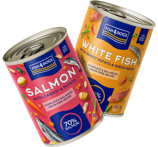 Fish4Pets Finest Fish & Vegetables Complete Variety Pack Cão Peixe e Vegetais Grain-Free - Ração húmida para cão