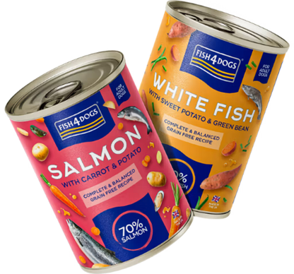 Fish4Pets Finest Fish & Vegetables Complete Variety Pack Cão Peixe e Vegetais Grain-Free - Ração húmida para cão