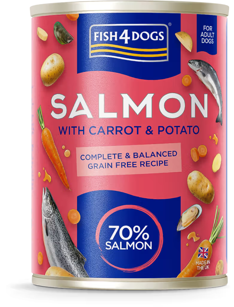 Fish4Pets Fish4Dogs Finest Cão Salmão, Cenoura e Batata Grain-Free - Ração húmida para cão