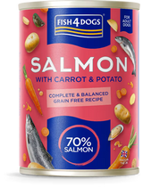Fish4Pets Fish4Dogs Finest Cão Salmão, Cenoura e Batata Grain-Free - Ração húmida para cão