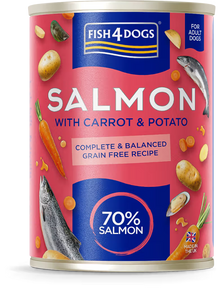 Fish4Pets Fish4Dogs Finest Perro Salmón, Zanahoria y Patata Grain-Free - Comida húmeda para perro