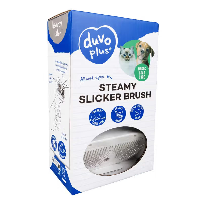 Duvo Plus - Cepillo de vapor para perro y gato