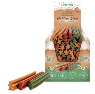 Petfield Tasty Chew Xmas Sticks Perro Pollo Grain-Free - Snack para perro