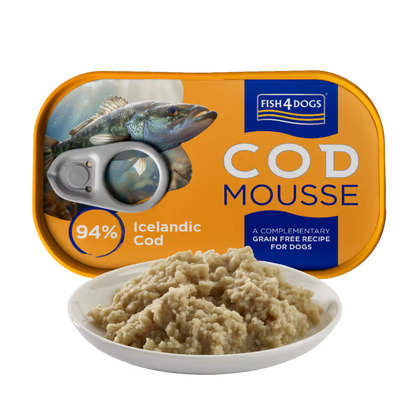 Fish4Pets Cod Mousse Perro Sénior Bacalao Grain-Free - Comida húmeda para perro