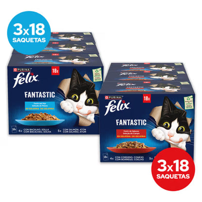Felix Fantastic Duo Gato Adulto - Ração húmida para gato