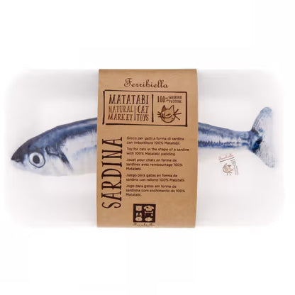 Ferribiella Sardinha de Tecido com Matatabi - Brinquedo para gatos