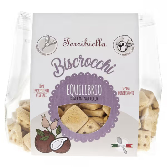 Ferribiella Biscrocchi Equilibrio - Snack para perro con rosa mosqueta y coco