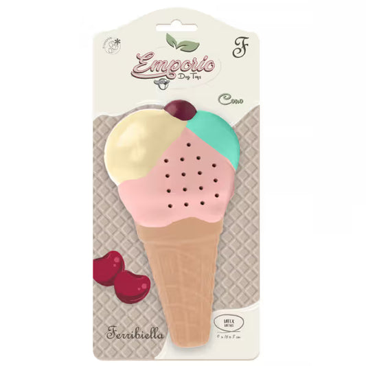 Ferribiella Brinquedo Refrescante para Cães - Cone de Gelado - Cooling dog toy