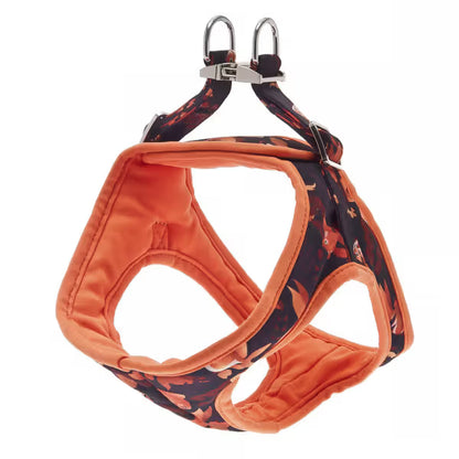 Ferribiella Kami - Orange floral pattern dog harness