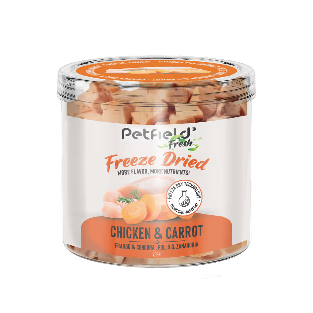 Petfield Fresh FD Perro y Gato Pollo y Zanahoria - Snack para perro y gato