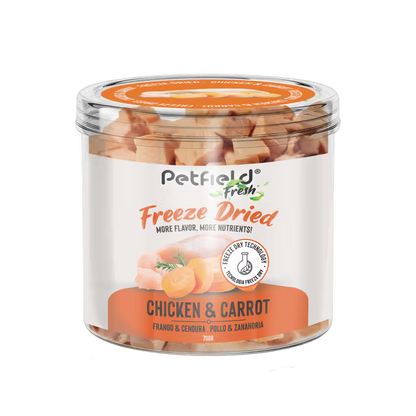 Petfield Fresh FD Perro y Gato Pollo y Zanahoria - Snack para perro y gato