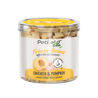 Petfield Fresh FD Cão e Gato Frango e Abóbora - Snack para cão e gato