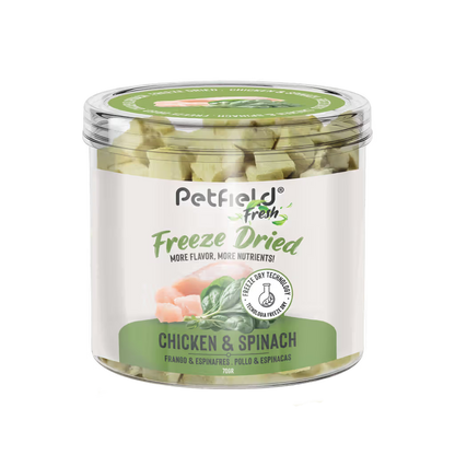 Petfield Fresh FD Perro y Gato Pollo y Espinacas - Snack para perro y gato