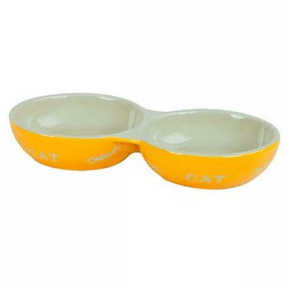 Ceramic Double Cat Bowl