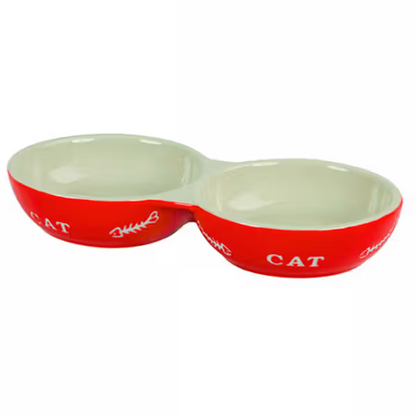 Ceramic Double Cat Bowl