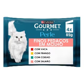 Gourmet Perle Gato Adulto y Senior Finos Bocados en Salsa - Comida húmeda para gato