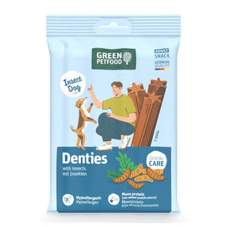 Green Petfood InsectDog Denties Perro Adulto Hipoalergénico Grain-Free - Snack para perro con alergias