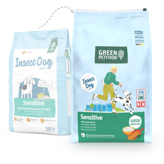 Green Petfood InsectDog Sensitive Adult Dog - Insect and Rice 10 kg