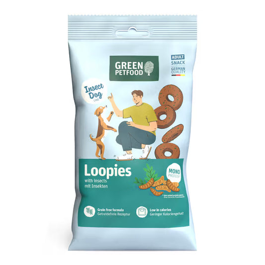 Green Petfood Loopies Adult Dog Insect Grain-Free - Dog snack