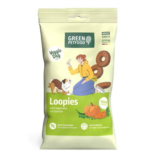 Green Petfood Loopies Adult Dog Vegan Grain-Free - Snack for dogs with allergies and a tendency to be overweight