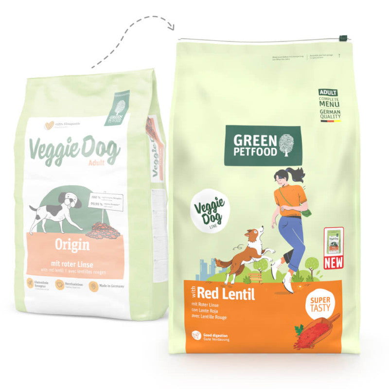 Green Petfood VeggieDog Origin Adult Dog - Red Lentil | 5 x 900 g