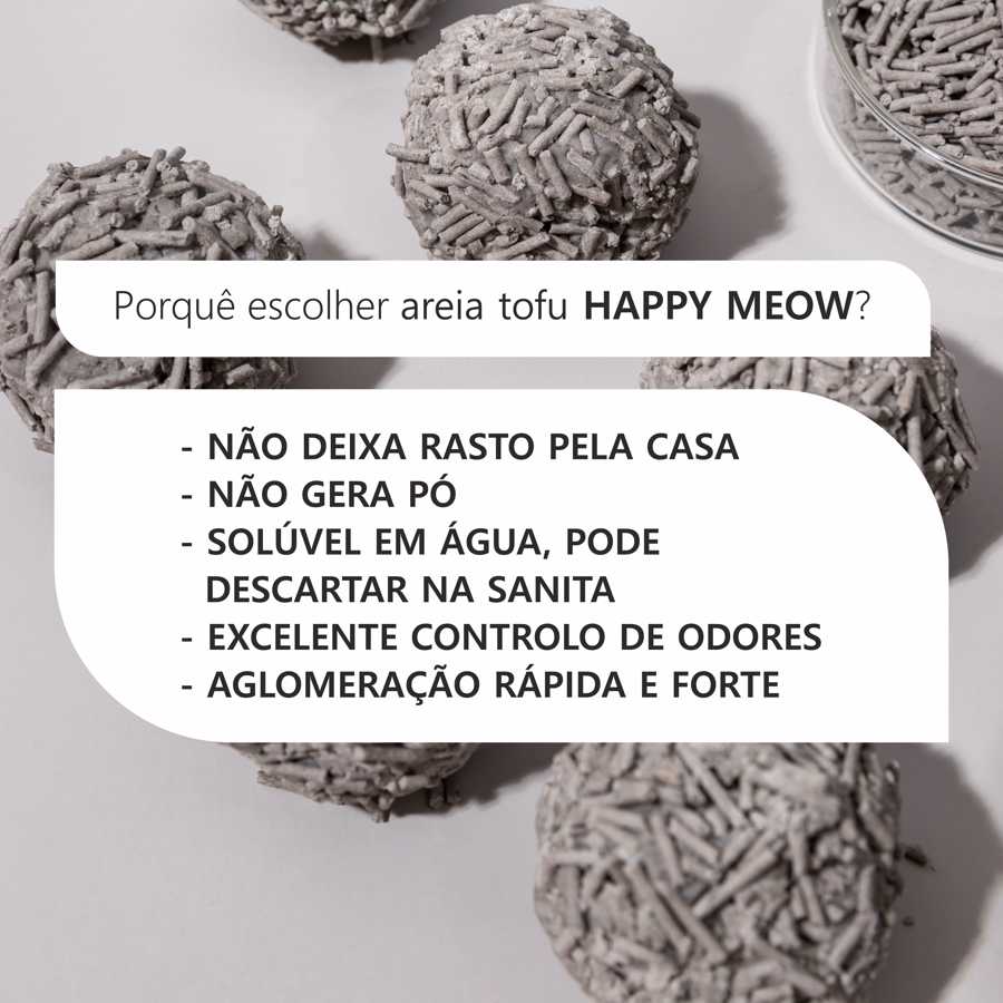 Happy Meow Areia Tofu Aglomerante para Gato
