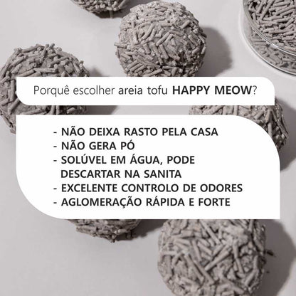 Happy Meow Areia Tofu Aglomerante para Gato