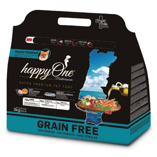 happyOne Mediterraneum Perro Adulto Razas pequeñas - Sardina 3 kg