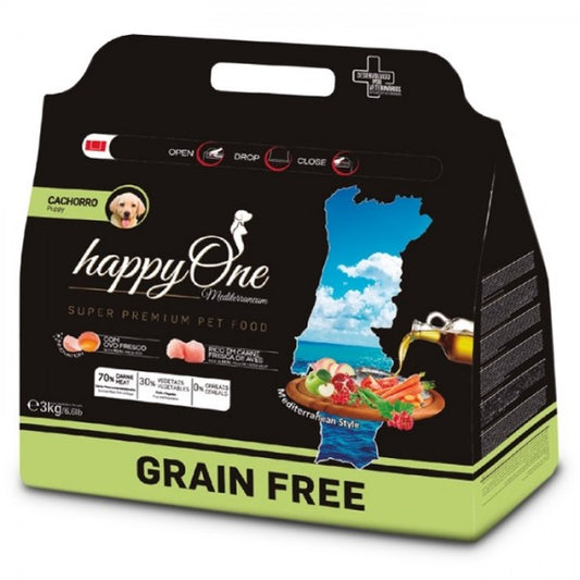 happyOne Mediterraneum Perro Puppy - Aves 12 kg