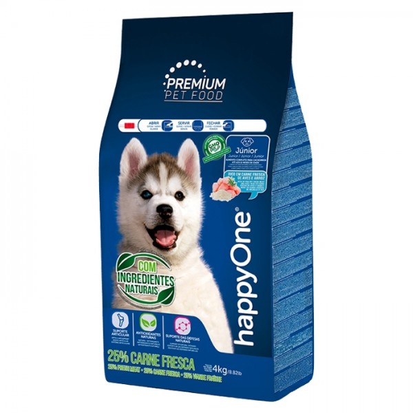 happyOne Premium Perro Júnior - Carne Fresca 4 kg